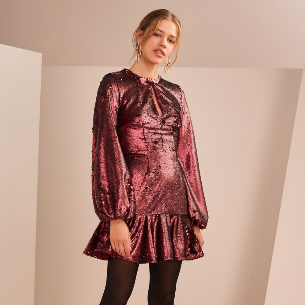 No Signs Mini Dress, Berry